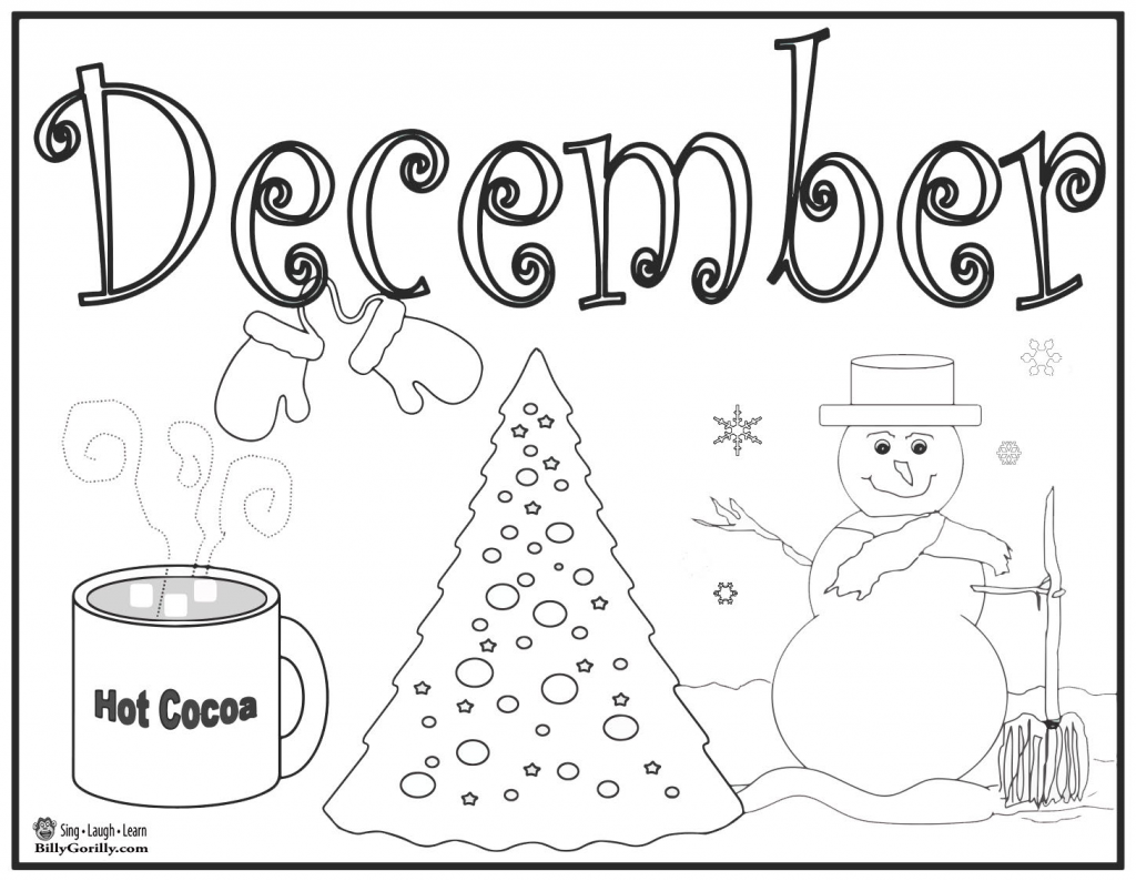 December coloring pages to download and print for free