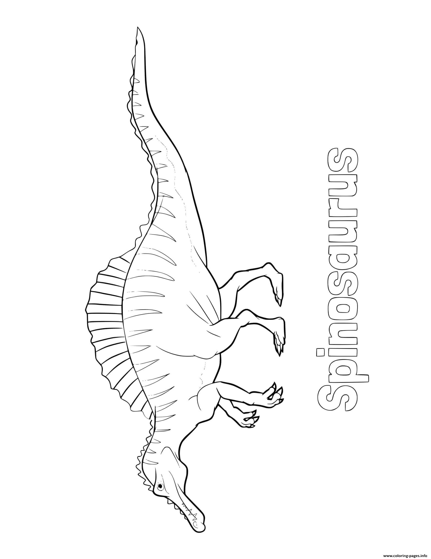 coloring page spinosaurus