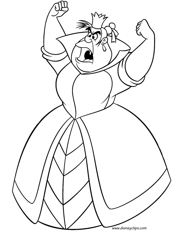 free alice in wonderland coloring pages