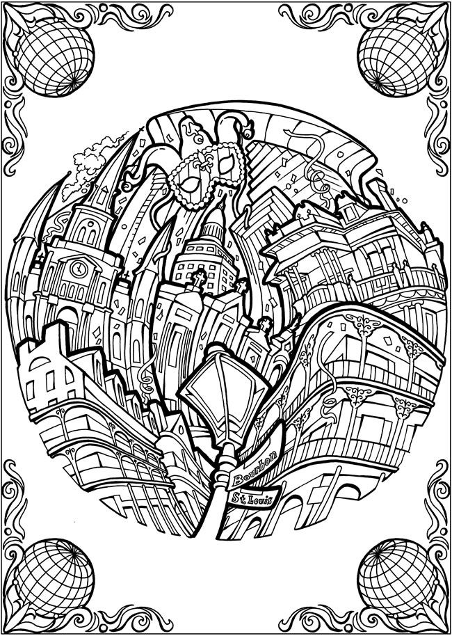 new orleans coloring pages