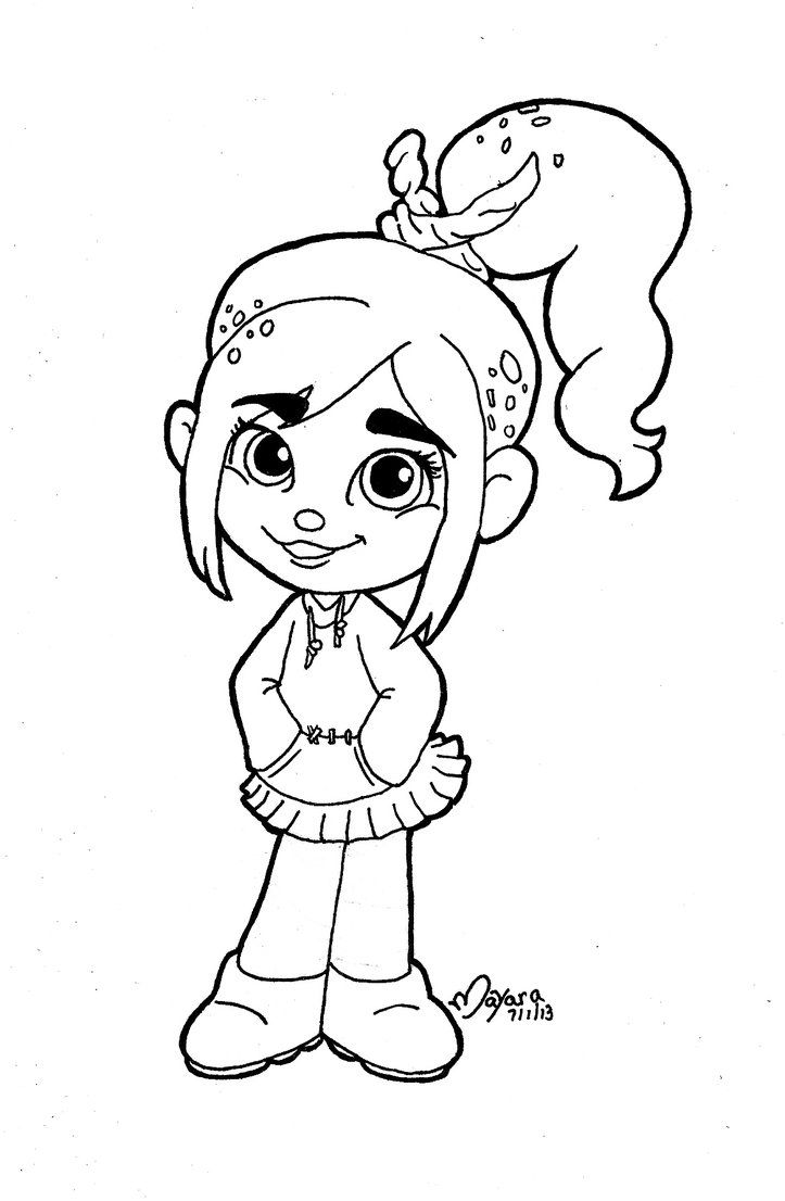 princess vanellope coloring pages
