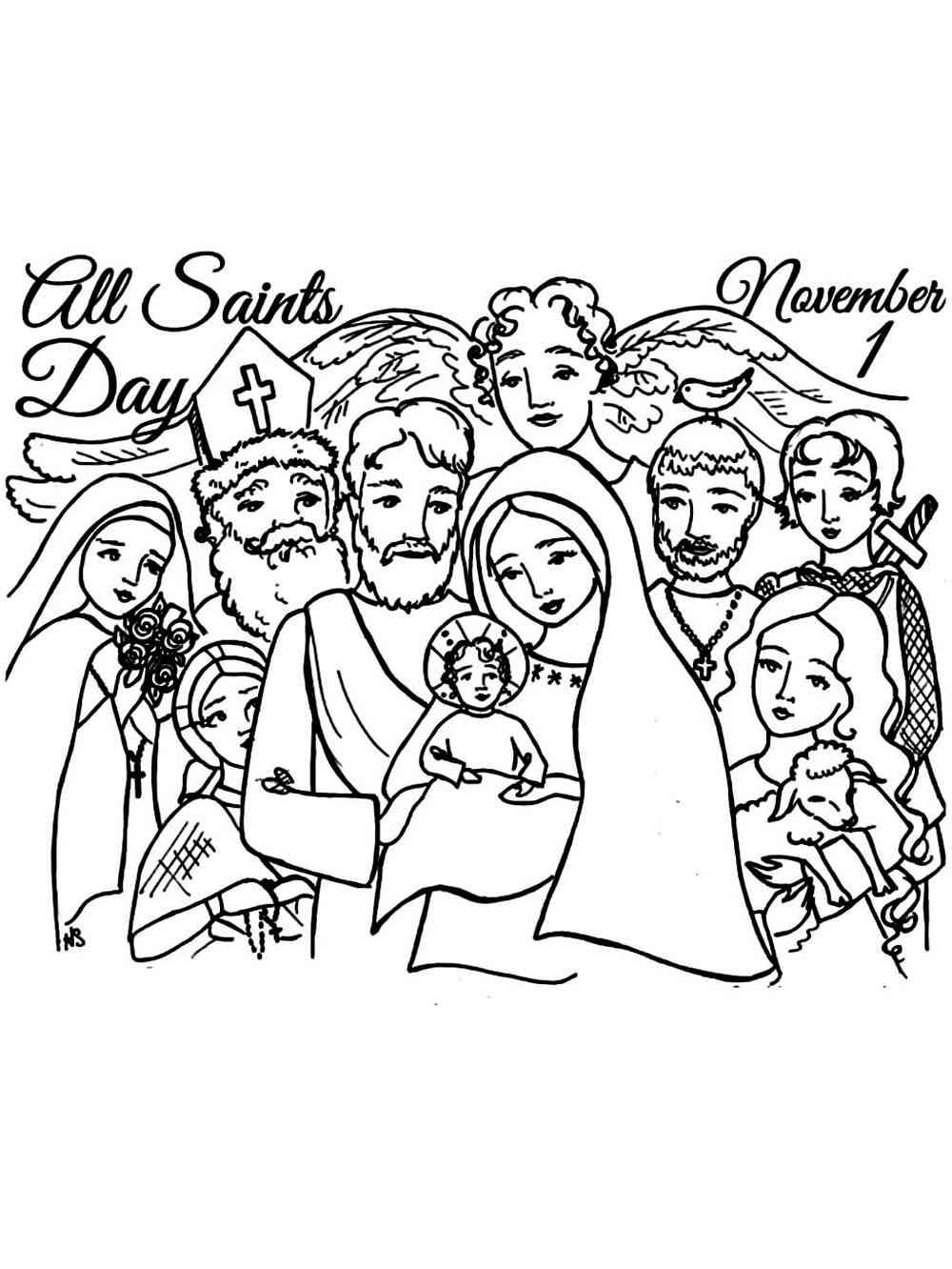 free printable all saints day coloring pages