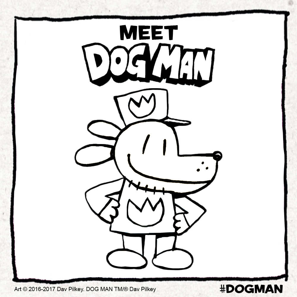 dog man coloring pages