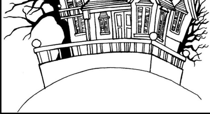 haunted house coloring page free haunted house coloring page free