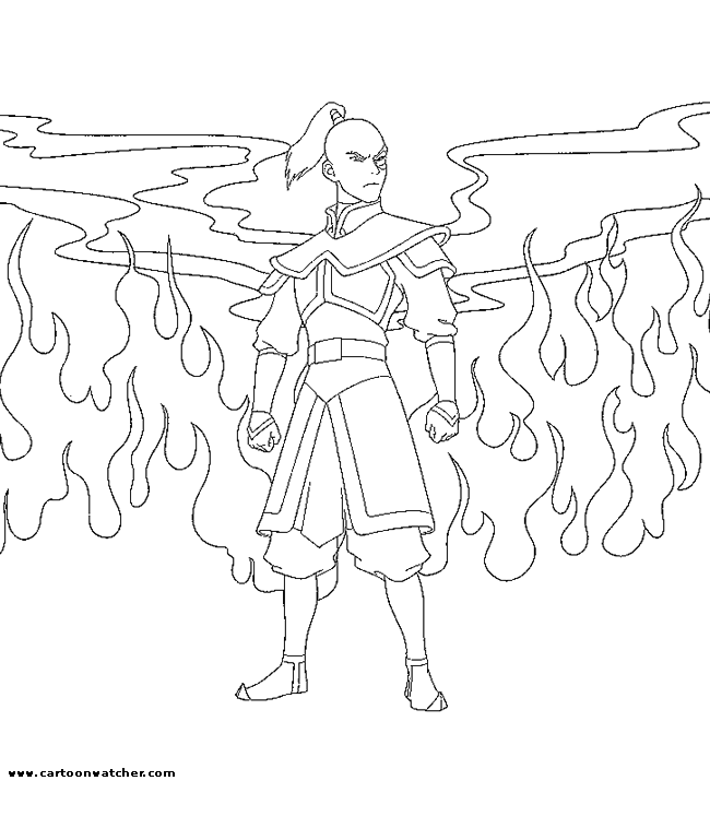 zuko coloring pages