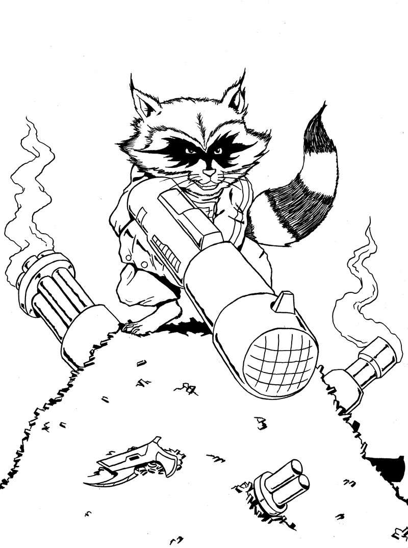 raccoon coloring page