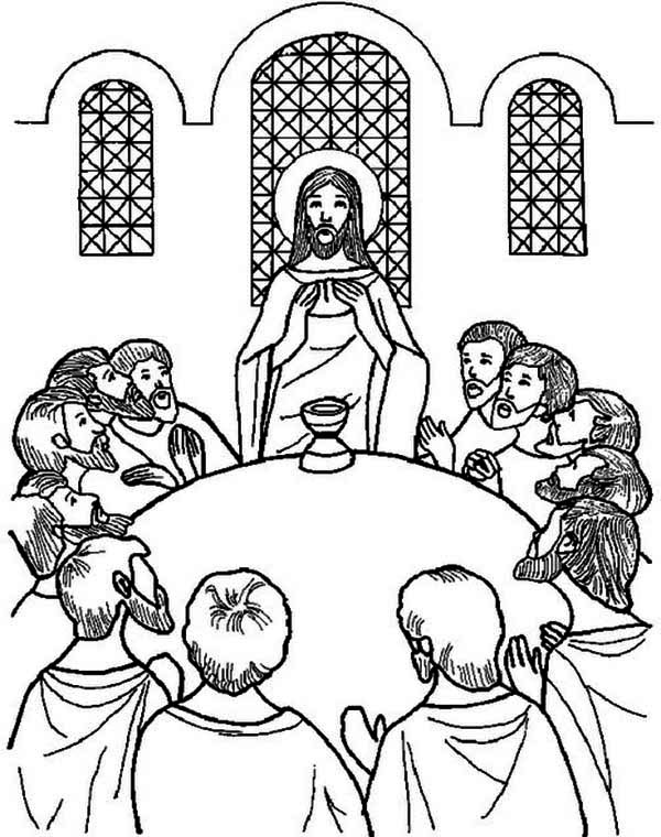 The Last Supper Coloring Page : Kids Play Color