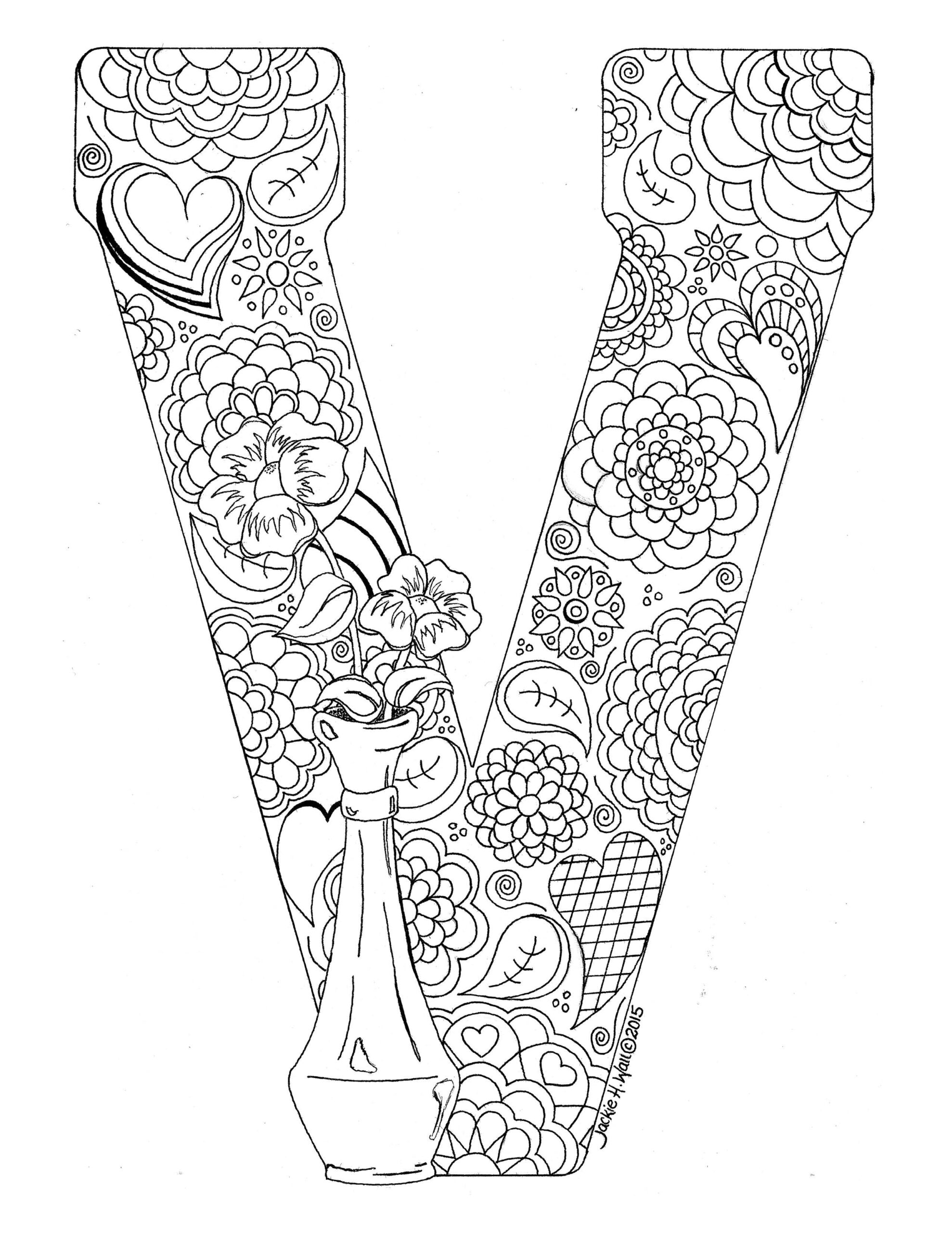 v coloring pages