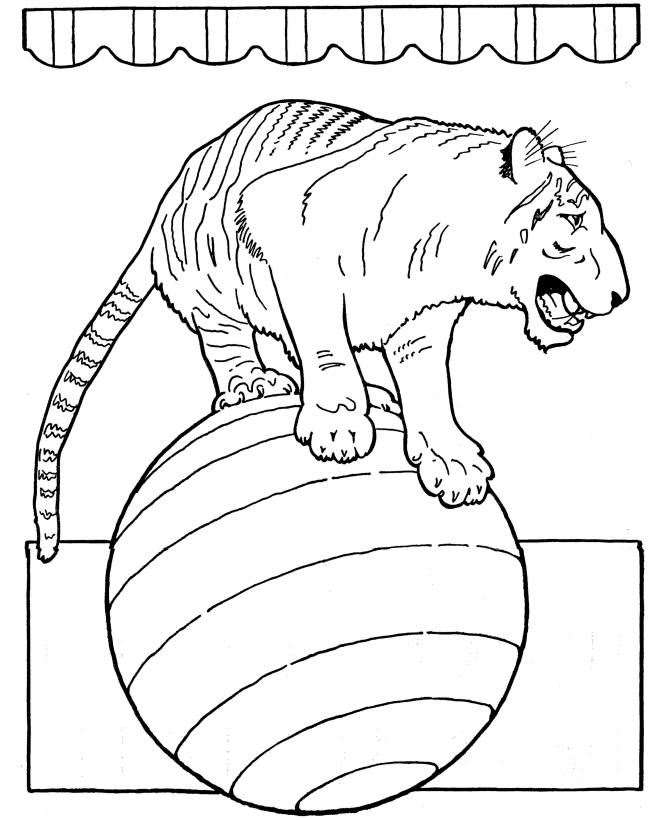 circus animals coloring pages