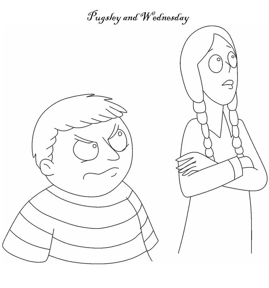 addams family 2 coloring pages