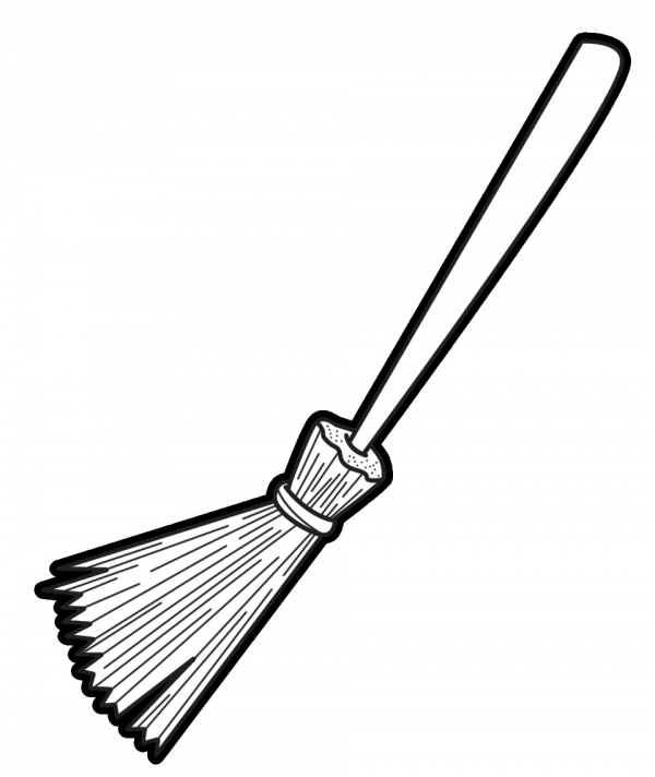 broom coloring page