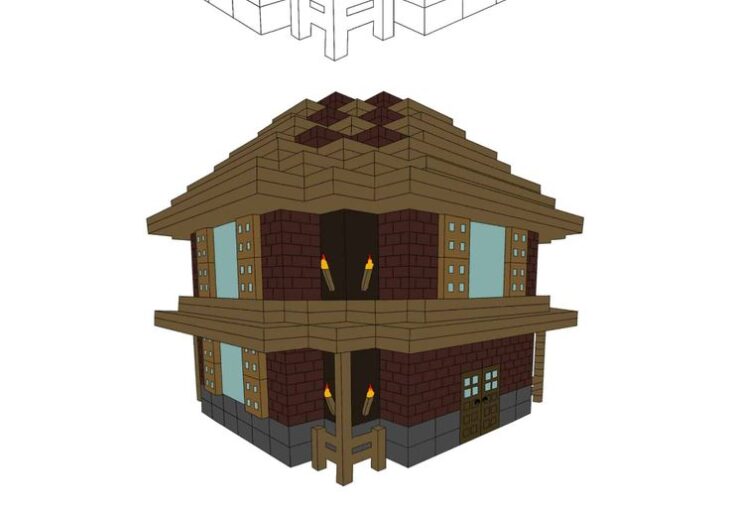 minecraft house coloring pages minecraft house coloring pages
