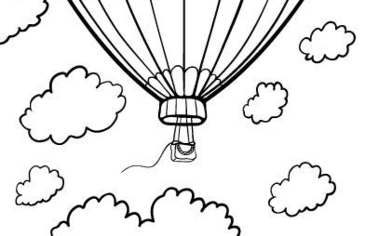 hot air balloon coloring pages free printable