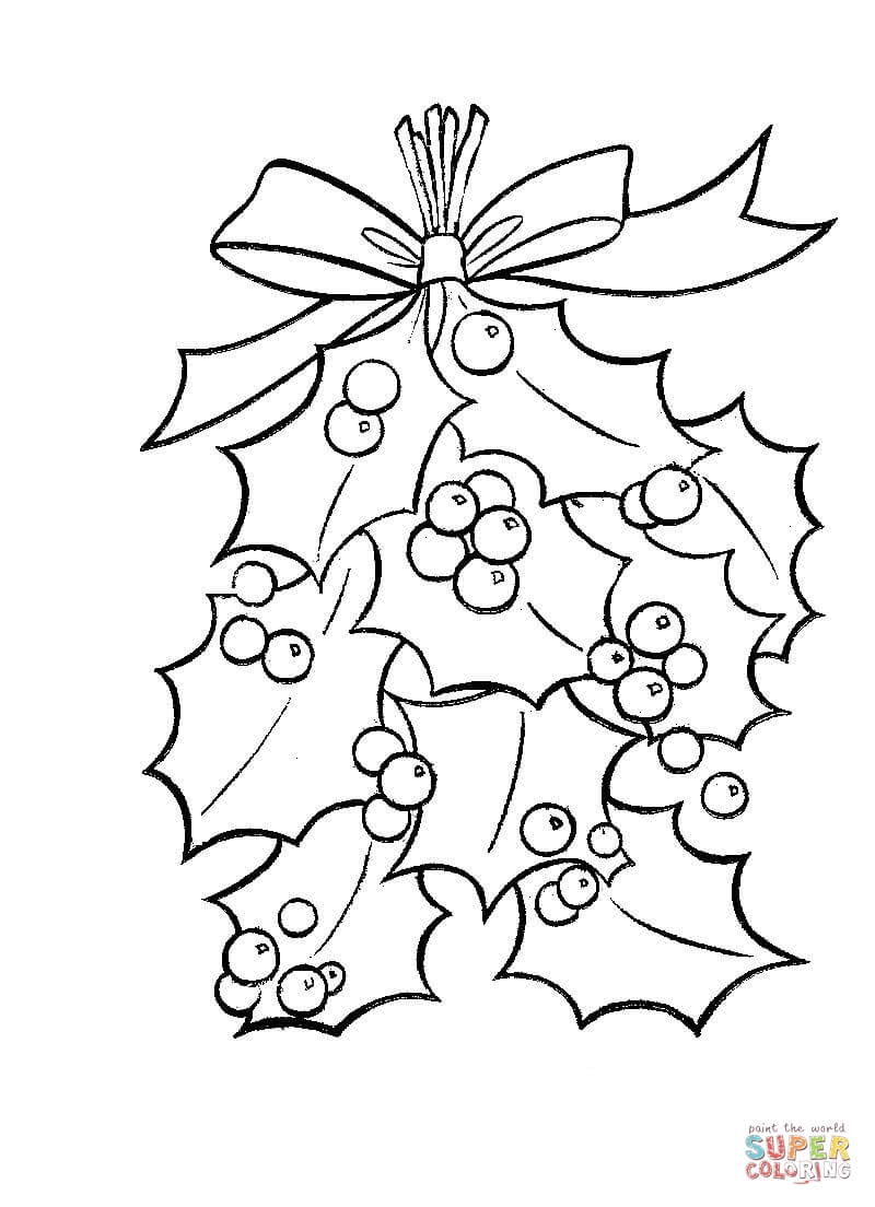 holly coloring page