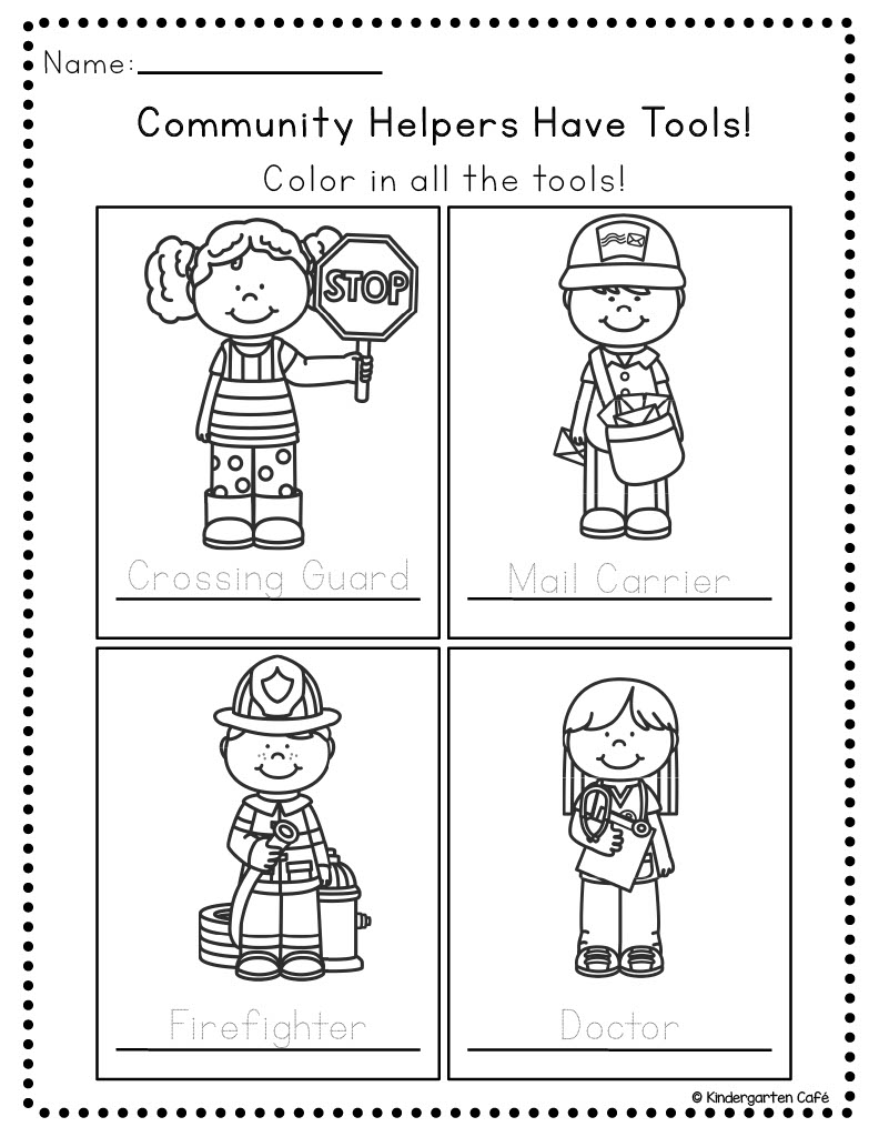 community helpers coloring pages pdf