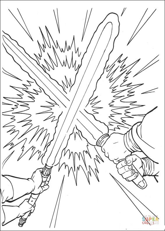 light saber coloring page