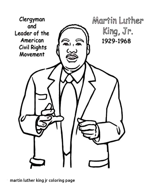 colorsheet of martin luther king