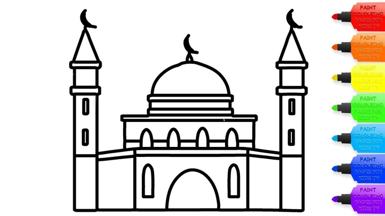 mosque coloring pages