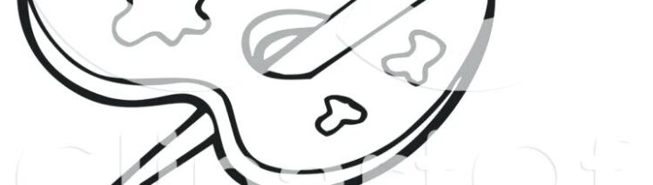 paint palette coloring page paint palette coloring page