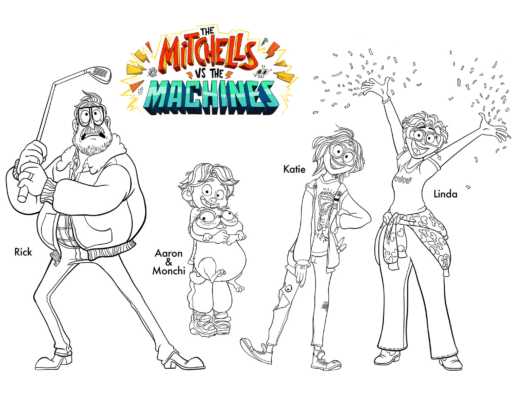 mitchells vs the machines coloring pages