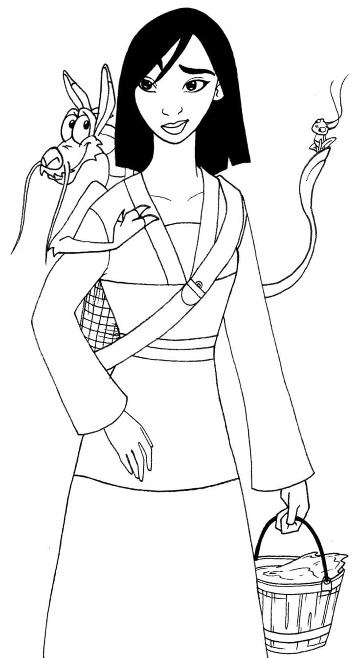 mulan coloring pages