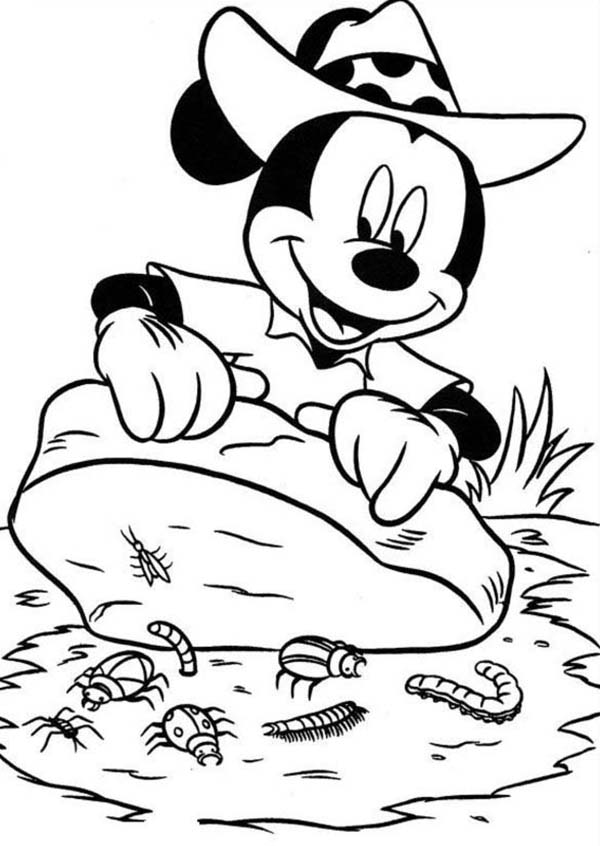 mickey safari coloring pages