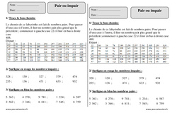 Exercice Pair et impair : CE2 - Cycle 2