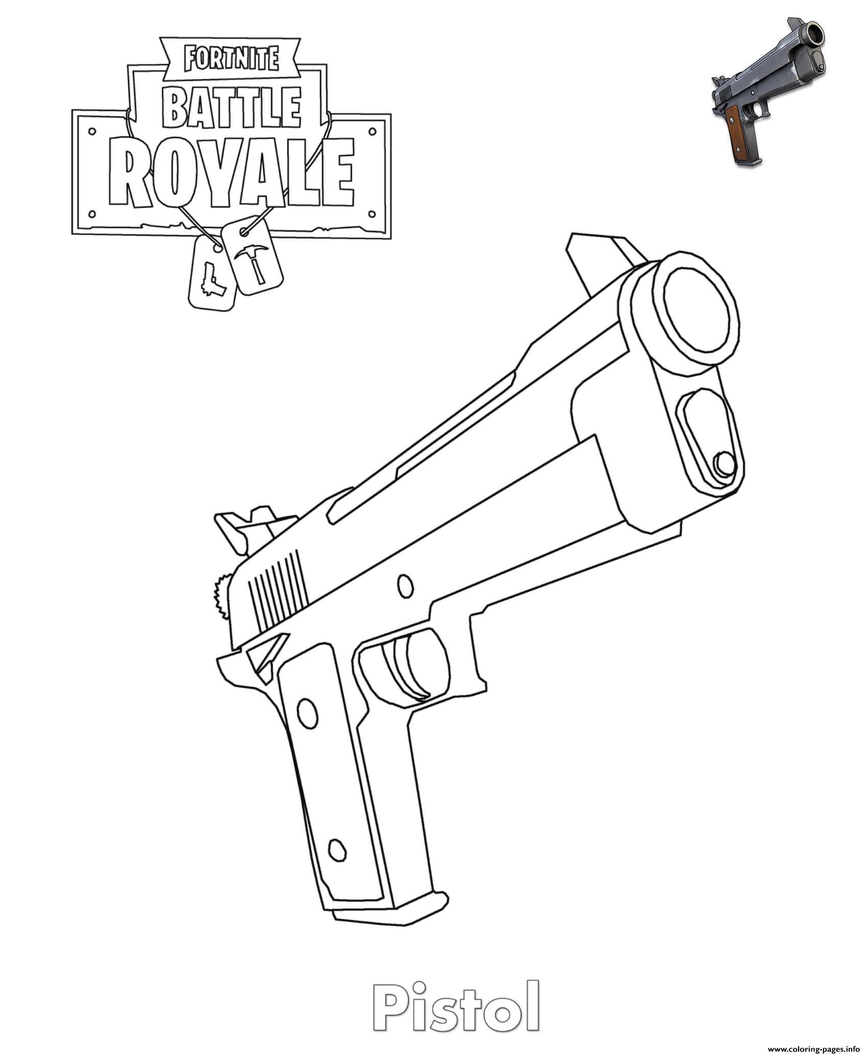 fortnite gun coloring pages