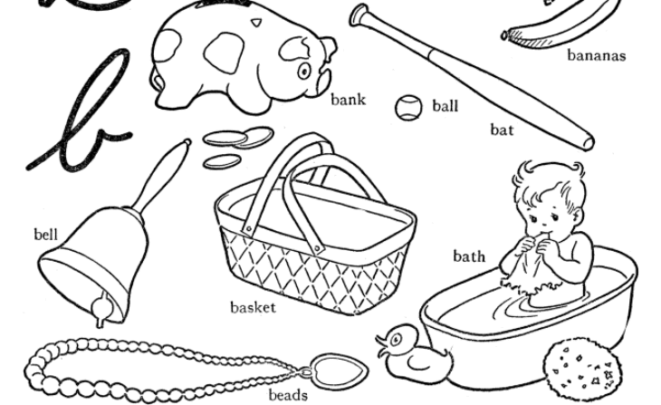 coloring pages letter b coloring pages letter b