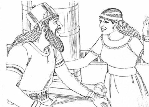 king ahab and naboth coloring page