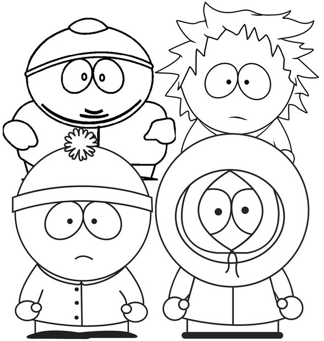 south park coloring page