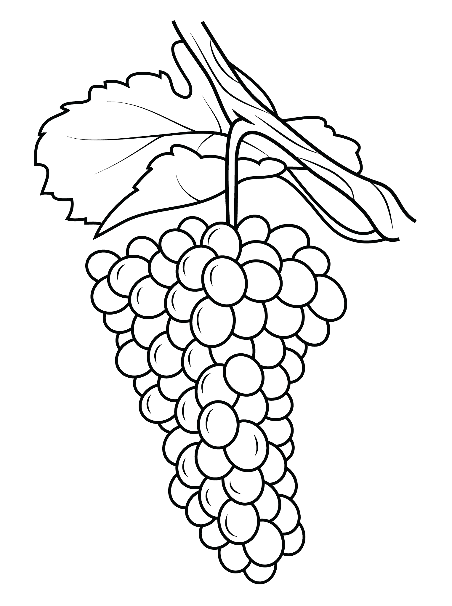 grapes coloring page