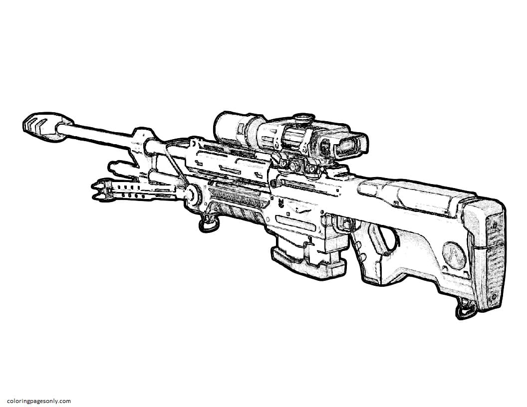 Gun 1 Coloring Page - Free Printable Coloring Pages