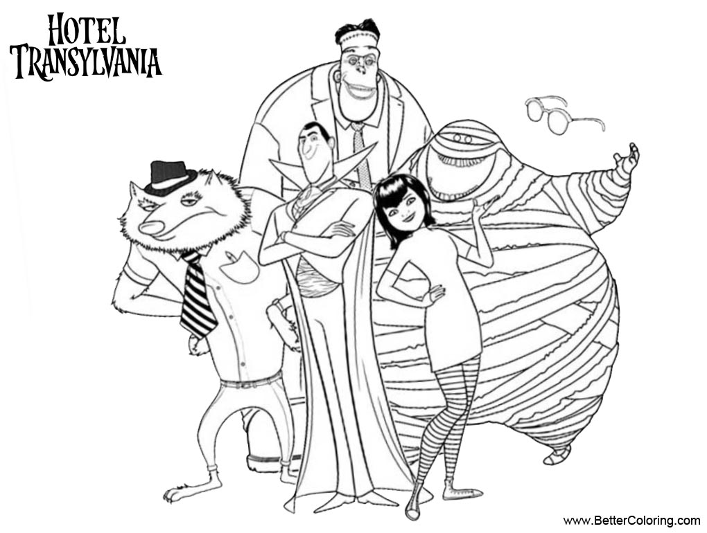 hotel transylvania 4 coloring pages