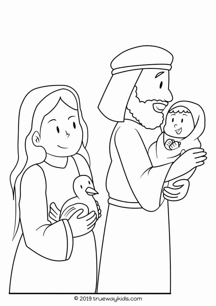 simeon and anna coloring page