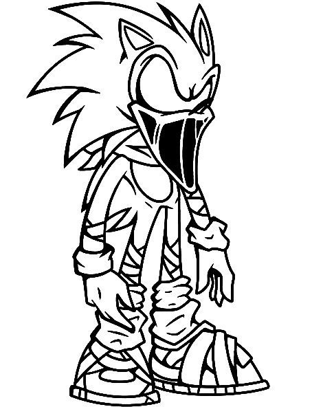 Print Sonic Exe Coloring Page - Free Printable Coloring Pages