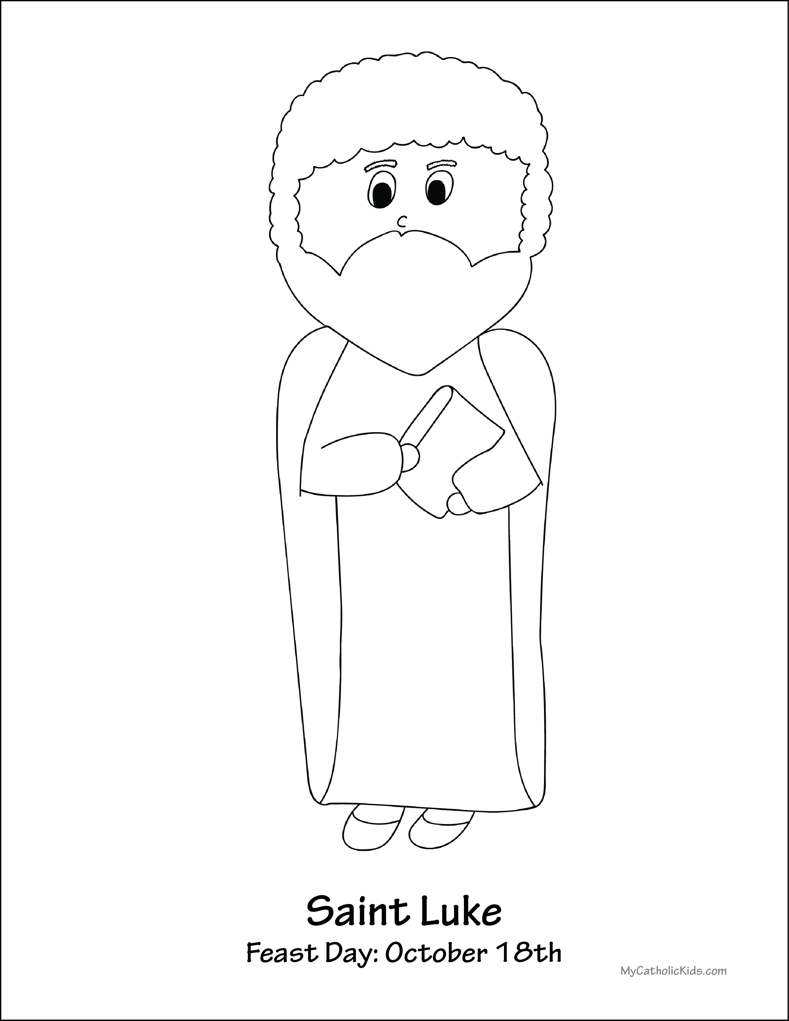 st luke coloring page