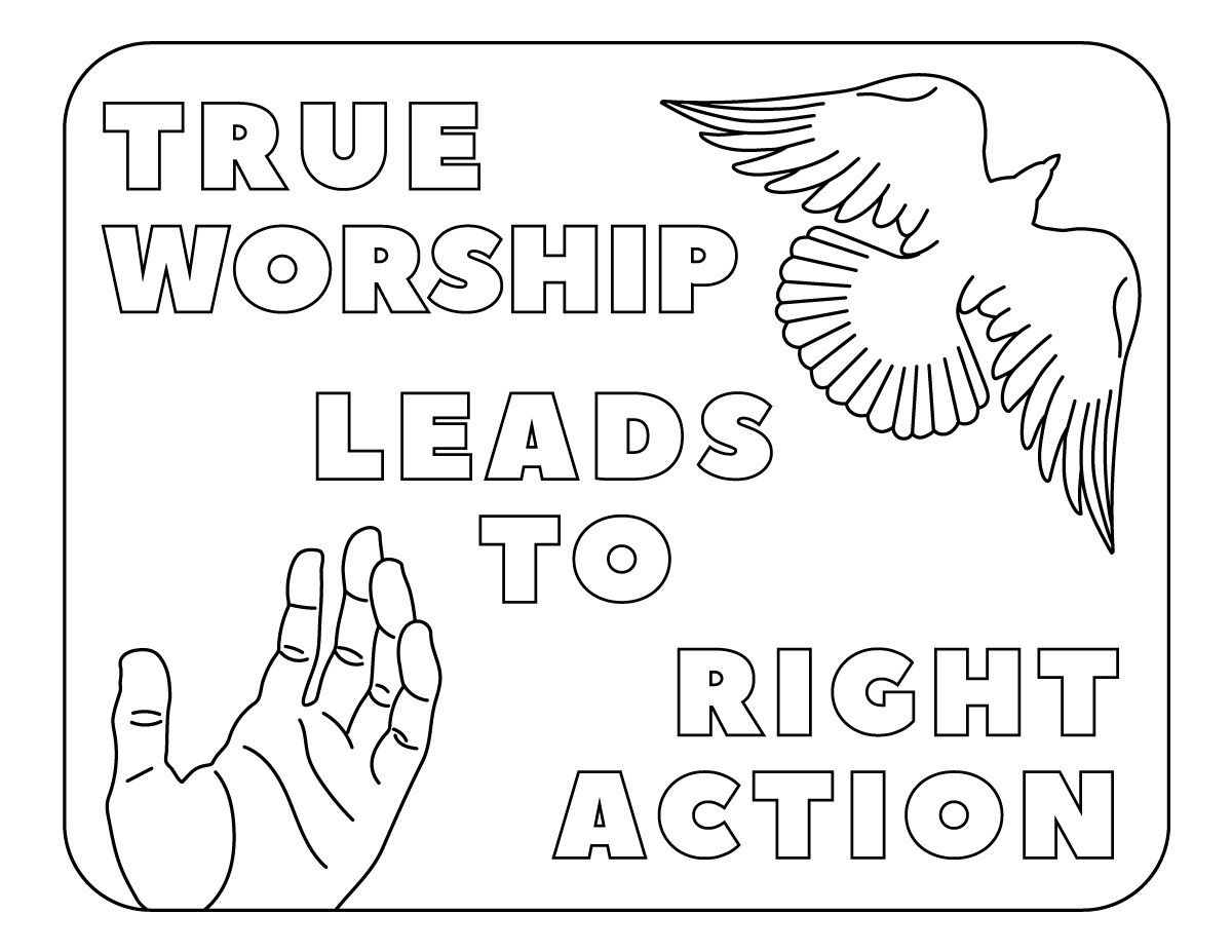 worship coloring page