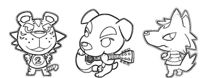 cute animal crossing coloring page cute animal crossing coloring page