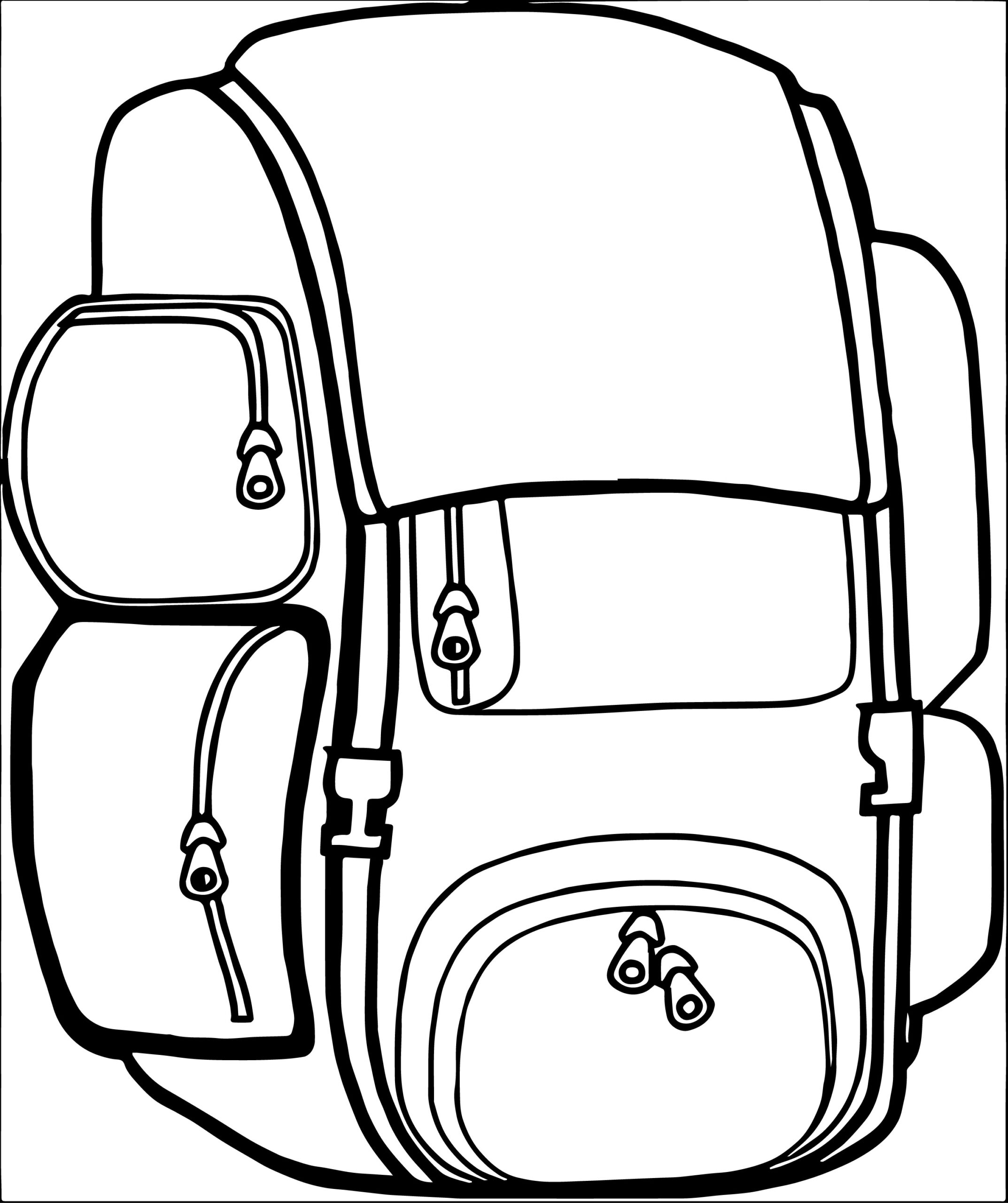 backpack coloring page