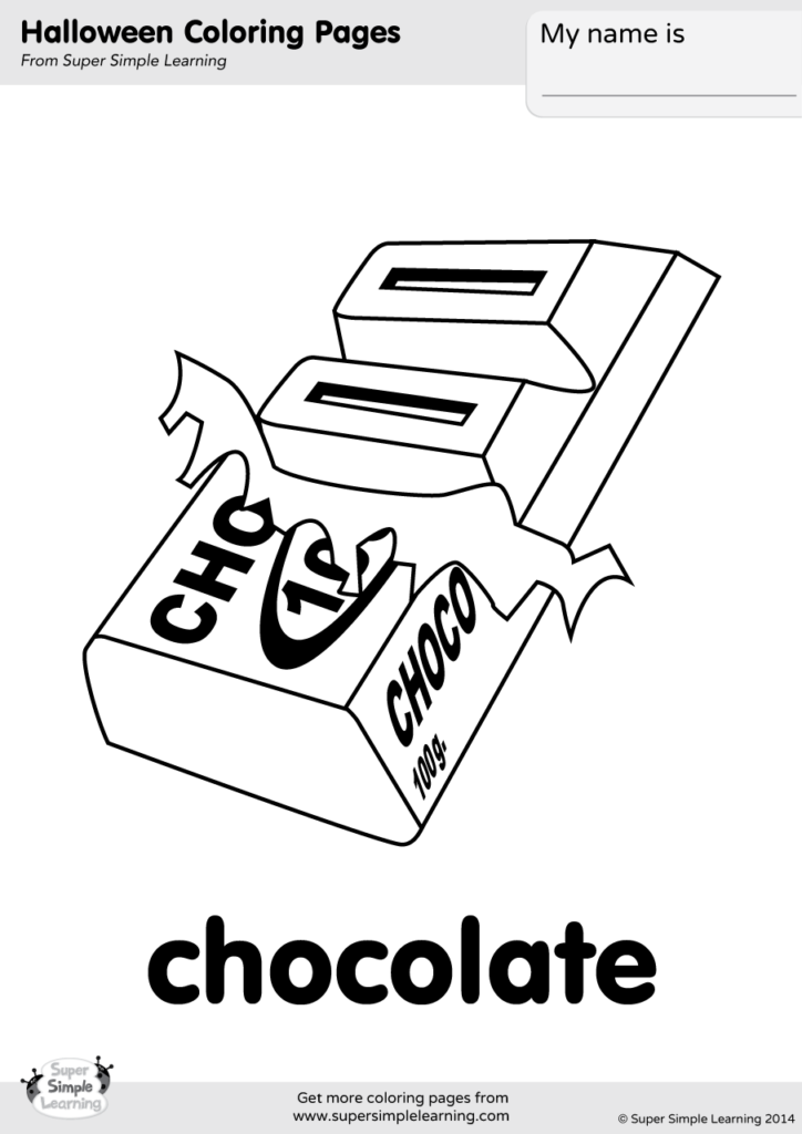 chocolate coloring page