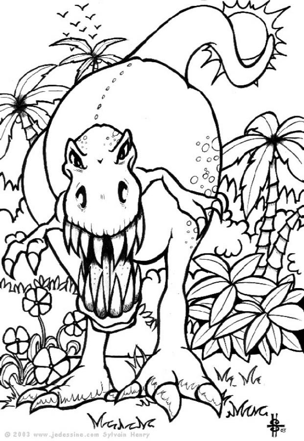 coloriage dinosaures en ligne gratuit a imprimer