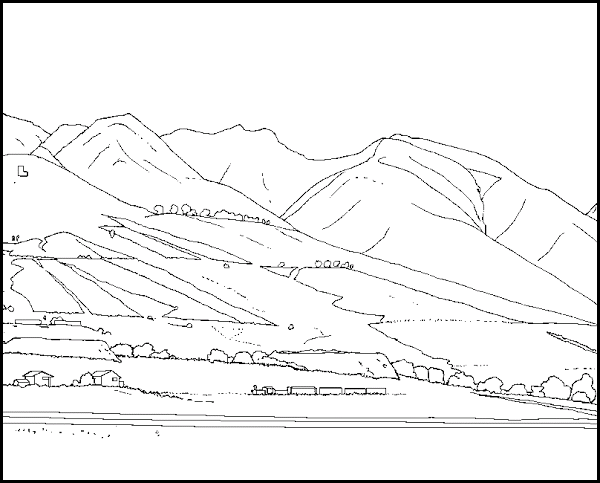 mountains coloring pages
