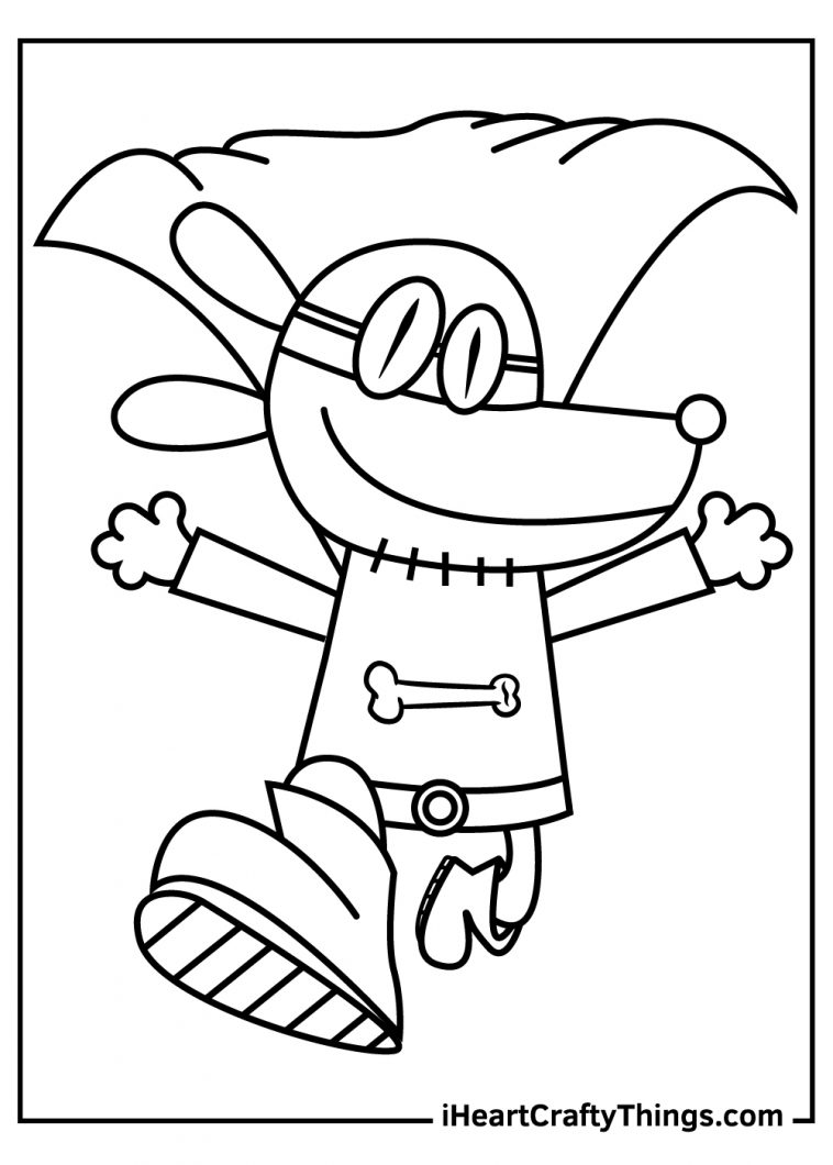 dog man coloring page