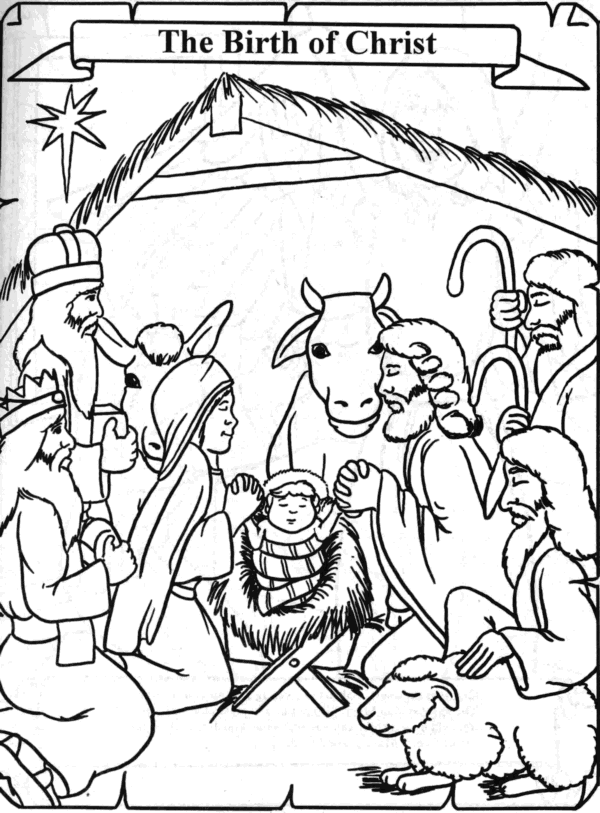 birth of jesus coloring pages