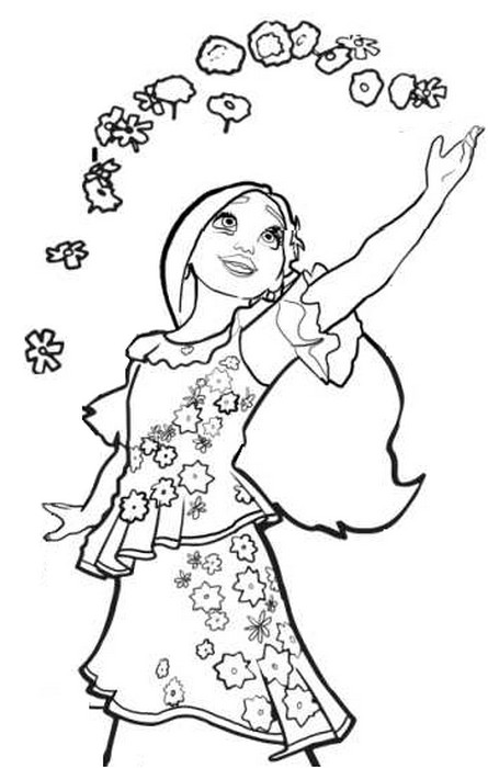 Coloring page Encanto : Isabela Madrigal 5