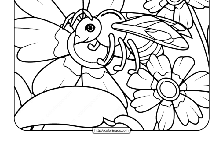 coloring page bees coloring page bees