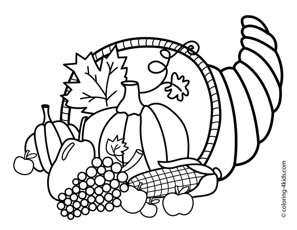 cornucopia coloring pages printable