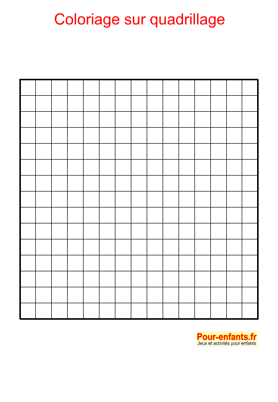 coloriage magique quadrillage