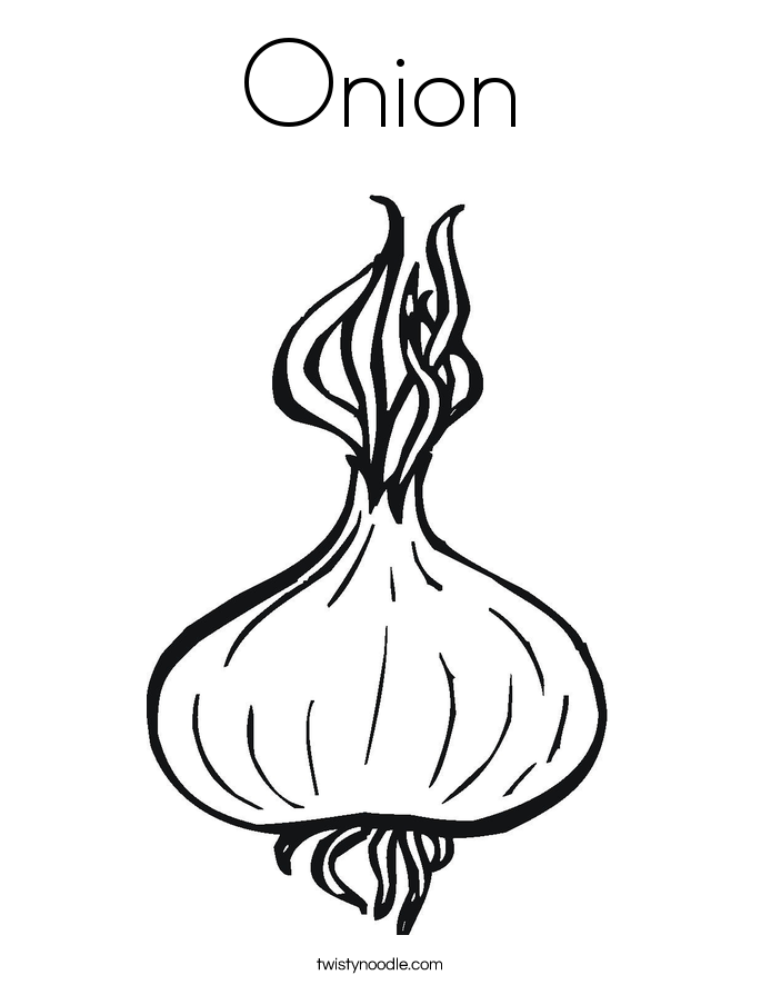 Onion Coloring Page - Twisty Noodle